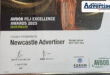 An award presented to the Newcastle Advertiser for 2nd place for best front page.