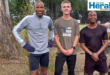 Image of three men after parkrun.