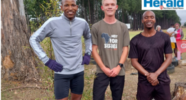 Image of three men after parkrun.