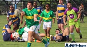 A photo of the Northern Natal rugby Sub-Union playing against the Durban Rugby Sub-Union in Newcastle.