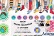 POSTER FULL OF FUNKY SOCKS, BADGES AND THE SOCKS FOR SMILES CAMPAIGN.