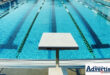A photo of a clear-blue swimming pool.