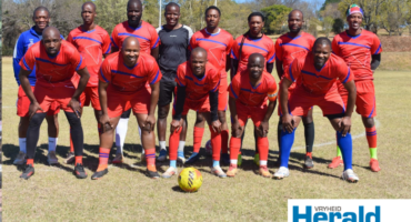A group image of Vryheid soccer legends who took part in the soccer tournament to support a school shoes donation drive.