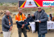 An image of AbaQulusi Mayor Sifiso Mkhanazi, Mr Ndlovu, the newly appointed contractor and an engineer who will work at Emarasteni Bridge in Bhekuzulu Vryheid.