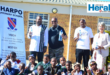 A group image of Harpo Primary School teachers and a representative from Natural Spring Water as the school hosted a 'save water' awareness campaign.