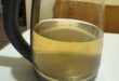 Image of discolured tap water in a kettle.