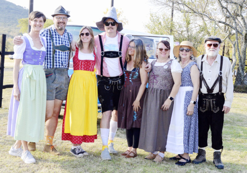 Image of traditionally dressed people at a German festival in Northern KZN.