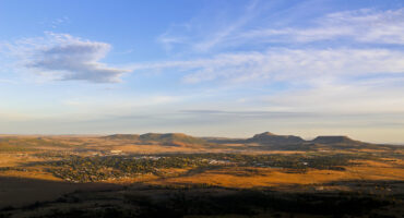 Aerial shot of Dundee KZN.