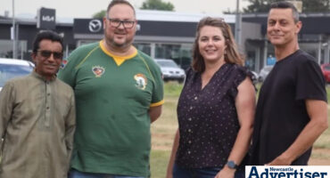 Neil Sooknanan, Johan Pieters, Marlize Greyvenstein and Shawn Vermaak of the Newcastle Concerned Residents Forum.