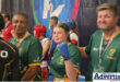 Rolinda Uys and her sensei, Hendrik Booÿse at the 2026 WAKO Youth World Kickboxing Championships in Jesolo, Italy,