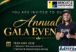 A poster for the Newcastle Sakekamer Gala Dinner with a picture of self-made millionaire, Albert van Wyk.