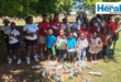 Image of young children with eco blocks.