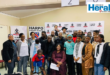 A group image of Learners, educators and professionals during the Career Simulation programme that took place at Harpo Primary School.