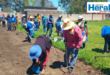 An image of Mondlo Methodist Church members as they were taught to grow their own food by the Department of Agriculture.