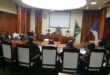 Image of Endumeni councillors seated around the council chamber during a meeting.