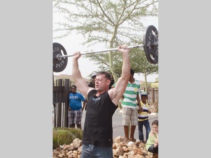 Danie Fourie shows why he is the winner of the Tough Enough Challenge, which was held at Thornhill Shopping Centre.