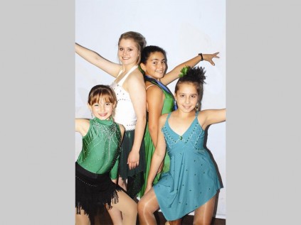 These four dancers from Universe of Rhythm and Dance took part in the recent South African Solo Latina competition in Klerksdorp. In the front are Mikayla Deverneuil and Abigail Caldeira. Chanté Chalmers and Jessica Dos Ramos Abreu are in the back.