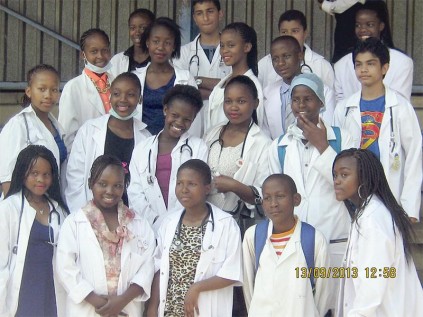 These gr. 7 Pemps learners say they would like to become doctors after school. Pemps gr. 7 learners recently went to school in outfits that reflected the careers they wished to pursue.
