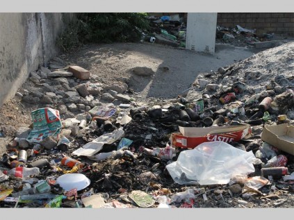 Taxi operators say they are resorting to burning the rubbish, which does not always work as items such as bottles do not burn easily.