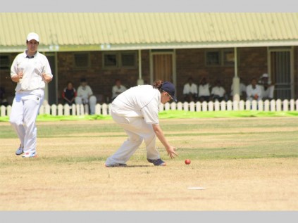 Lucille van Zyl of the Limpopo Lilies women's team in action during their T20 match against Easterns. Easterns won by 90 runs.