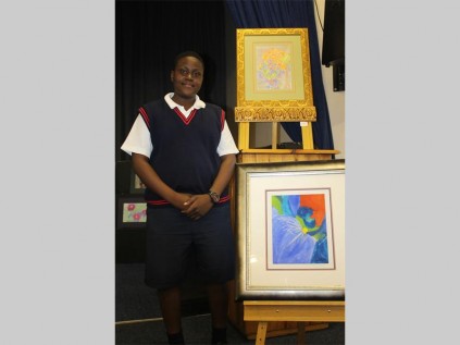 Shades of blue by Mpho Phiri.
