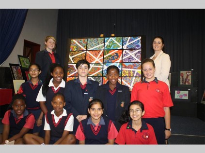PEPPS Polokwane Preparatory School art students with their art teacher, Kea Smith.