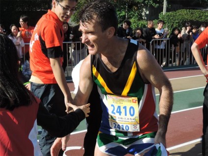 Polokwane's Johan van der Merwe from Pietersburg Road Runners during the Soochow Ultra 24-hour Marathon in Taipei on Saturday.