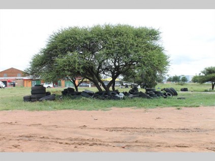 Used tyres are dumped on a piece of land opposite the Nirvana hall, and residents say the municipality is doing nothing about it.