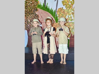 Danhé Stolts,  Karla Strydom en Erick Smit is drie toeriste in Oosskool se   gr. R-konsert, Drome Word Waar.