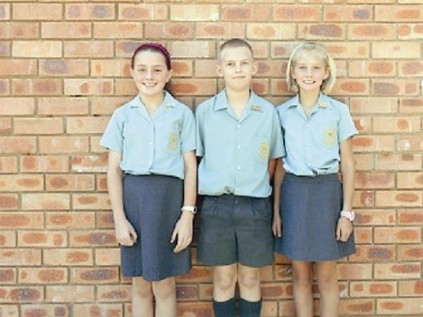 Gr. 4 se top presteerders is Anke Weideman, JF van der Merwe en Jolanie Nel.