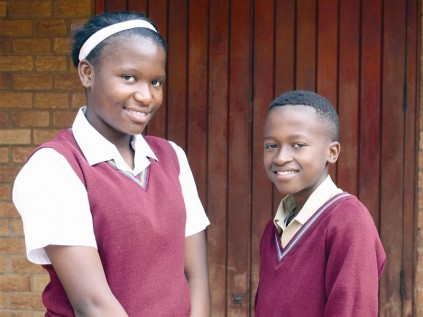 Dux learners for 2014, Maarvel Kaapu and Anthony Mashaba.
