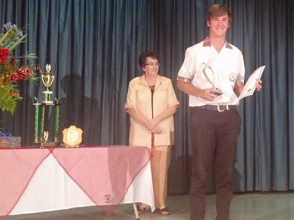 Cameron Nesmith shows his sports trophy. He  plays golf at provincial level and represented Limpopo in the interprovincial tournament at senior level. Photos: Supplied