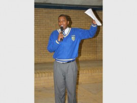 Lawrence Adams is the programme director at the Westenburg Secondary School gr. 8 concert.