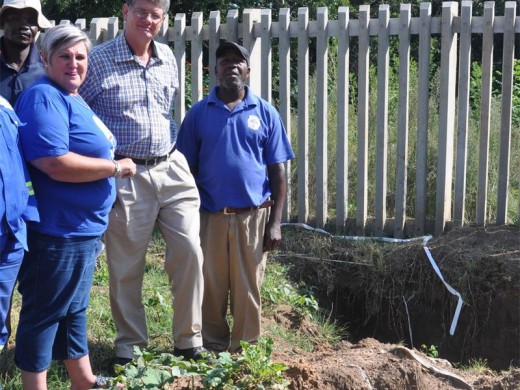 Marcelle Maritz, DA ward councilor, Johan Fourie, manager at electrical services Mogalakwena Municipality, Johannes Masemene and Oupa Sheko municipal worker, took action in solving problems at Soetdoring flats.