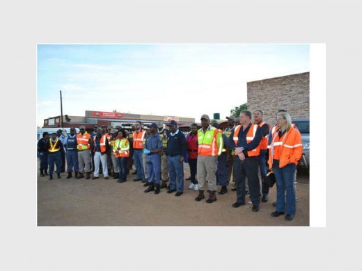 Mogalakwena Mine, Mogalakwena Municipality, traffic department, emergency services and the police during the launch of the Easter road safety awareness project.