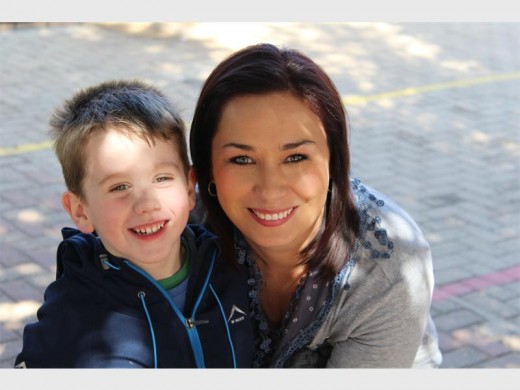 Juffrou Jackie van der Merwe saam met Evan Dippenaar.