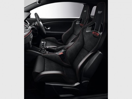 The driver and passengers will enjoy slipping into Recaro bucket seats trimmed in Alcantara (suede) and leather with distinctive red top-stitching on the upholstery.