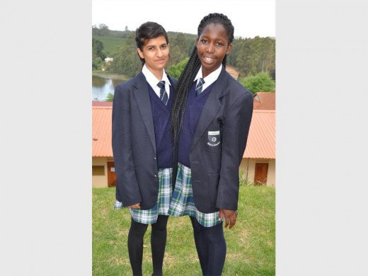 Tanweer Ghood (Most Improved Junior Hockey Player) and Jamela Maswanganyi (Best Junior Hockey Player).