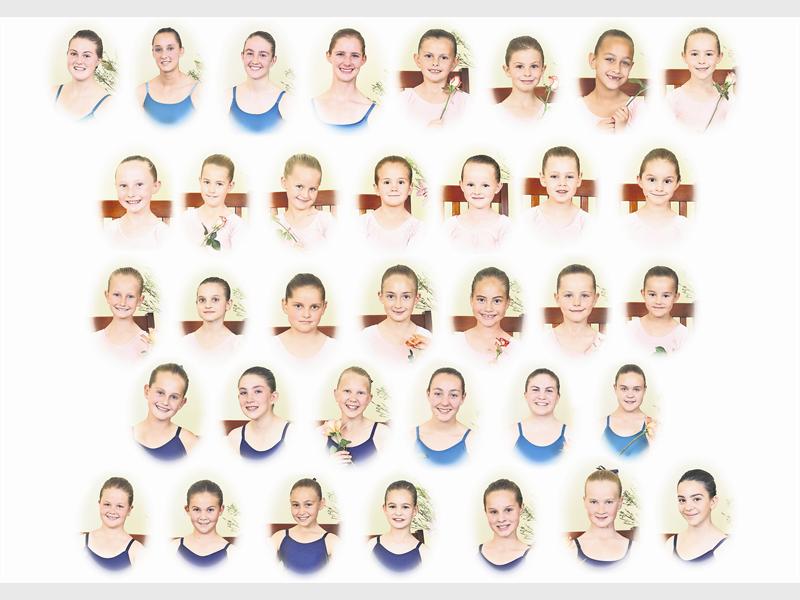 Die volgende ballerinas het presteer tydens die onlangse Royal Academy of Dance balleteskamen. Eerste ry: Klara Belle Lombard, Chandré Faul, Elri Lottering, Micaela Wood, Alrida Joubert, Dinita Olivier en Alexandra Gaintartzis. Tweede ry: Cari Schulenburg, Athlene Geddes, Lené van As, Sanri Lottering, Marlise Geddes en Charlize Olivier. Derde ry: Anke Schulenburg, Julie Marais, Nicole Potgieter, Zeriah Mare, Layla Marais, Bea Venter en Aerin Lotriet. Vierde ry: Martinette Potgieter, Amy de Beer, Mine van der Veen, Mune Lessing, Nicole Krogh, Nicole Dames en Zaylee Greathead. Vyfde ry: Lizbe du Preez, Arné Both, Ro-Ayne Geddes, Larissa Jansen van Rensburg, Ziné Ferns, Gabby du Bruyn, Danica Nel en Meya Cordewener.