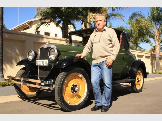 Arrie van Wyk of Limpopo Classic Cars Club with his 1928 Chevrolet 2 Coupe. His coupe will be on display at the Mall of the North World of Wheels Expo and it is also one of the matric farewell competitions sponsored cars.