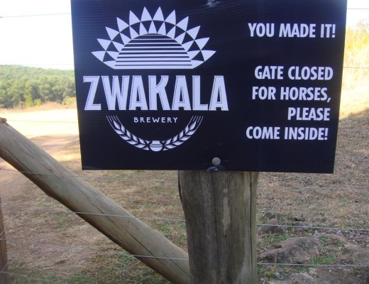 The board at the entrance to the farm.