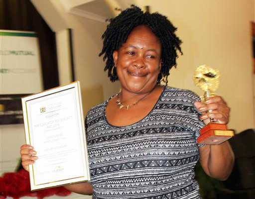 KE Semenya was awarded the best educator in Maths Literature award.