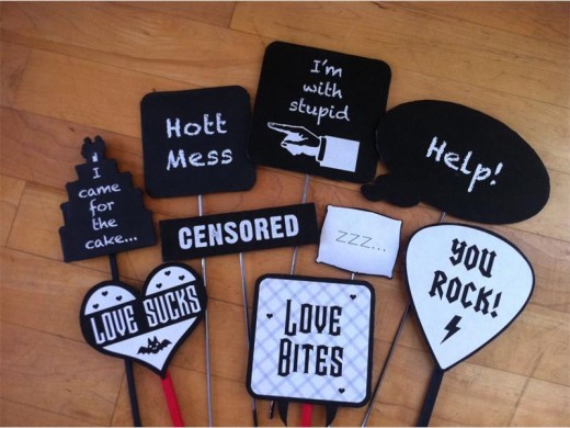 Add funky props to the mix to liven up your booth.