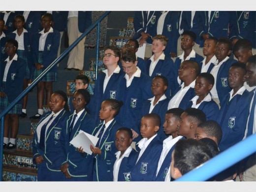 The learners of Mitchell House look on with pride as their peers are honoured for their achievements.