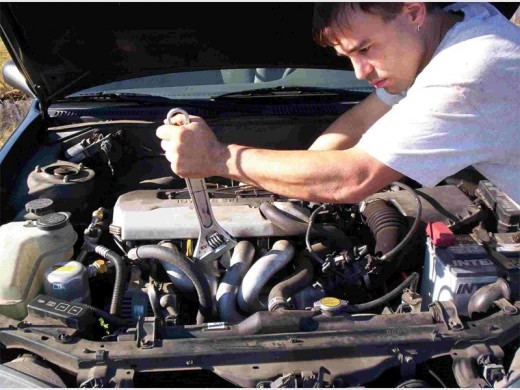 Jaco Klopper works on cars to keep himself busy.