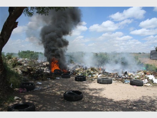 The fire and tires on the lands blocking way for the police not to go through to the fields