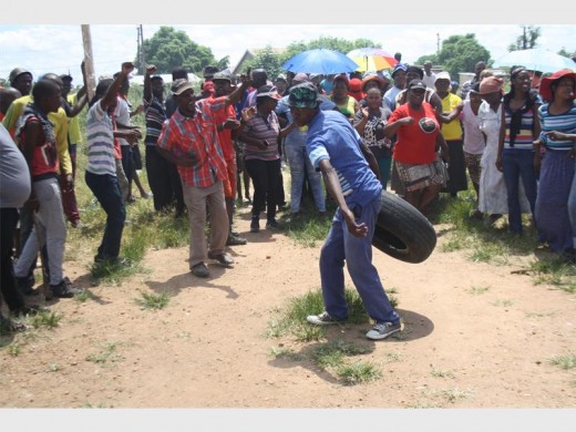 The residents protesting from being removed from the lands