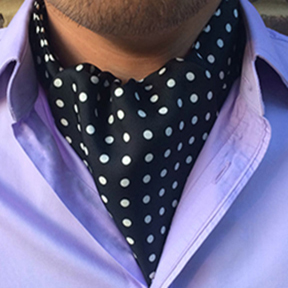 felix_black_white_polkadot_cravat_ascot_ties_silk_ascots_cravats_uk_online_grande