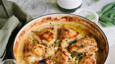 26 FEBRUARY - SATURDAY ENTERTAIN - Chicken, leek and sage casserole paired with Spier Signature Chenin Blanc
