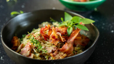 9 FEBRUARY - WFD - Alfredo pasta rice with streaky bacon